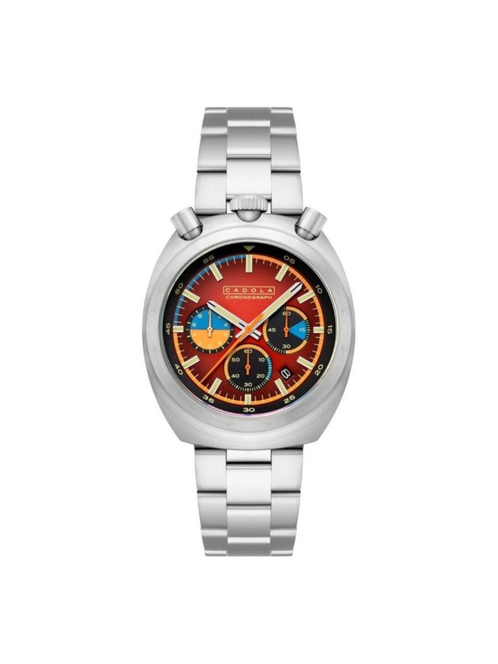 NWT Cadola Testa Di Toro Chronograph Quartz Red Dial Men's Watch